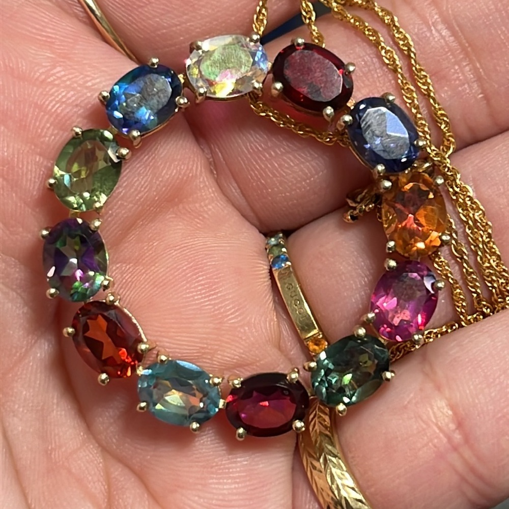 Sterling silver gemstone necklace - Picture 8 of 10